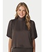 NEONOIR - Parisa heavy sateen blouse bruin
