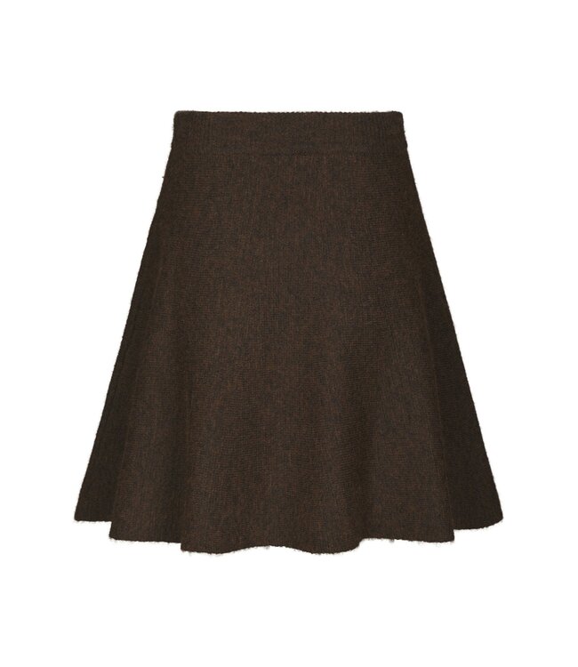NEONOIR - Renata fluffy knit rok bruin