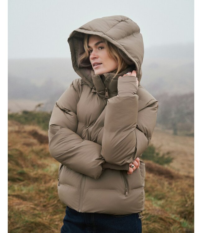 NEONOIR - Fox c puffer jacket dark taupe