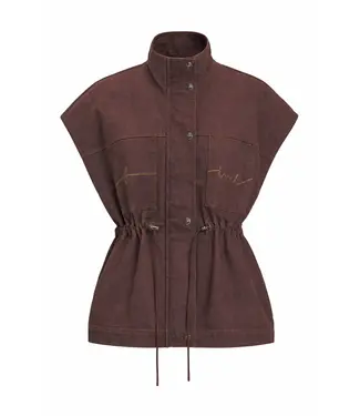 FRNCH FRNCH - Gilet takai marron glace