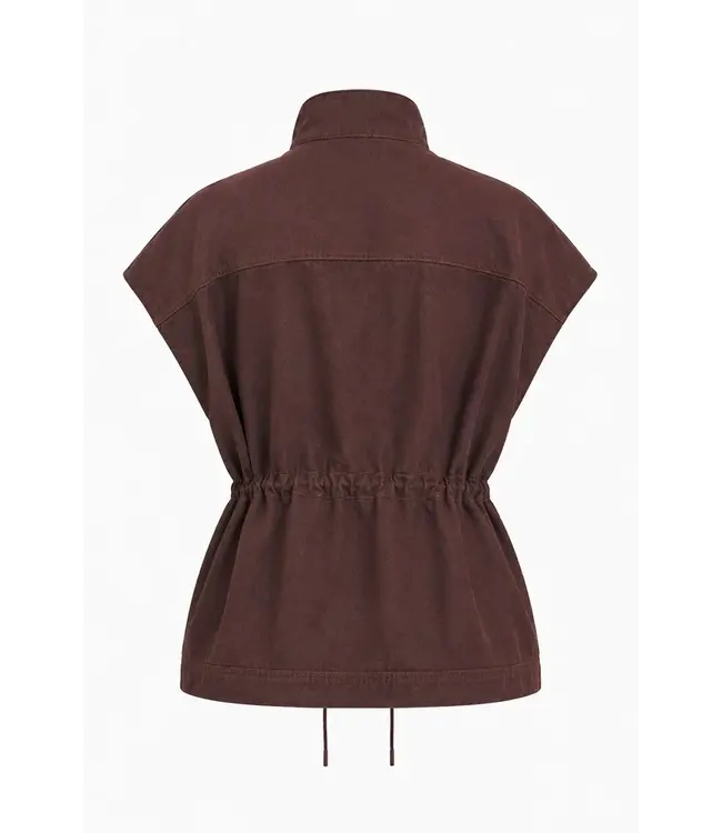 FRNCH - Gilet takai marron glace