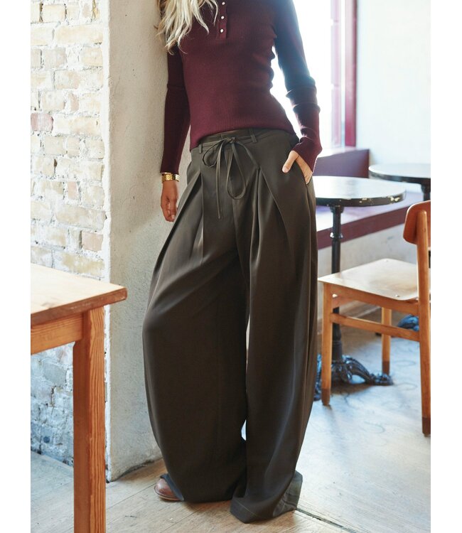 NEONOIR - Eddina woven broek bruin