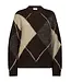 FREEQUENT - Fqgrslulu trui dark grey oyster grey
