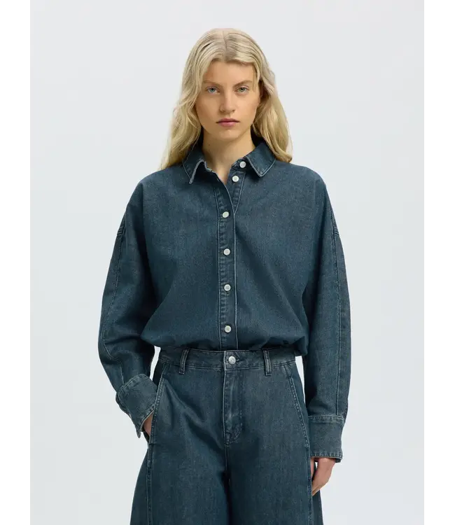 SELECTED - Slwbella batsleeve denim blouse