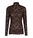 NEONOIR - Liza laceflower blouse burgundy
