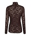 NEONOIR - Liza laceflower blouse burgundy