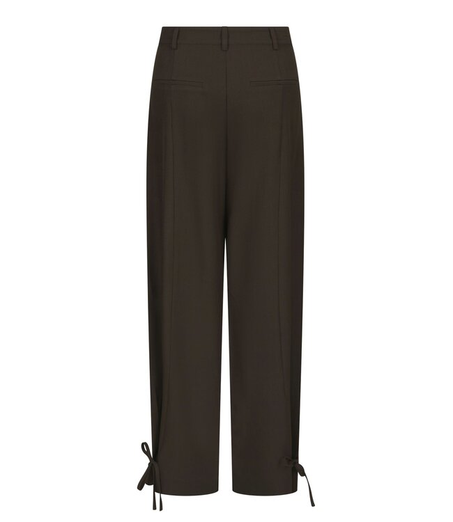 NEONOIR - Isotta structure tie broek bruin