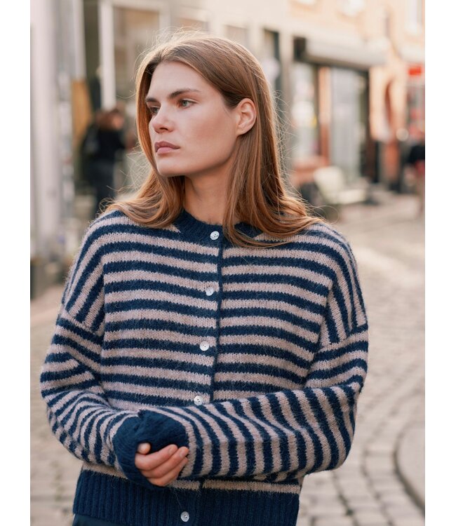 NEONOIR - Isana stripe fluffy vest