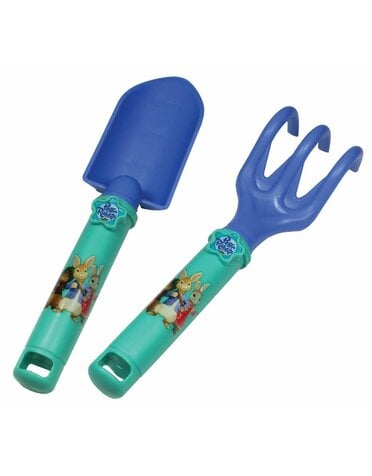 Peter Rabbit Outdoor Klein kindertuingereedschap schepje en harkje (set van 2)