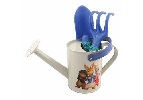Peter Rabbit Outdoor Kindertuingereedschapsset gieter, schepje en harkje