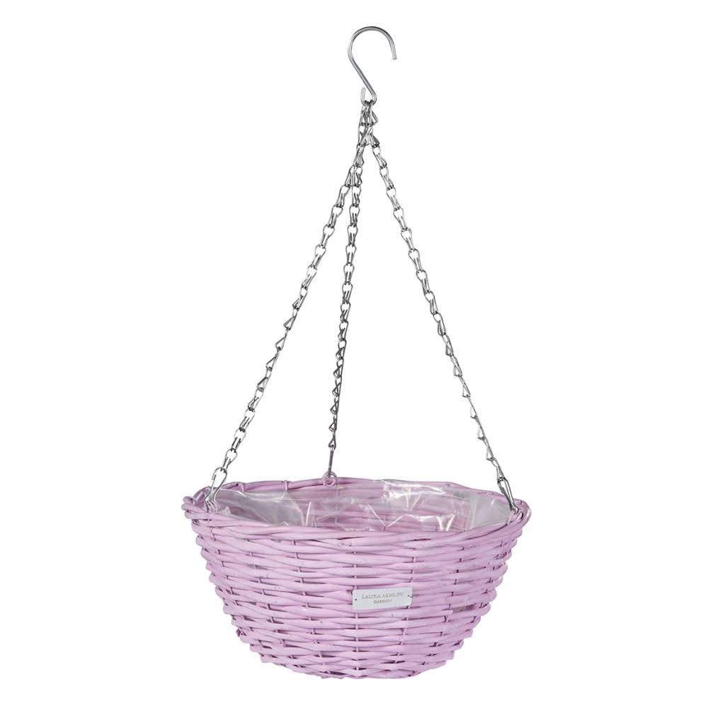 Laura Ashley Rieten plantenbak roze