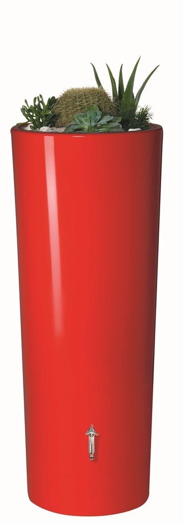 Soluvert Regenton design bloembak 2 in 1 Tomato - rood - 350L