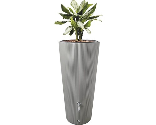 Soluvert Regenton design bloembak 2 in 1 Linus - grijs - 220L
