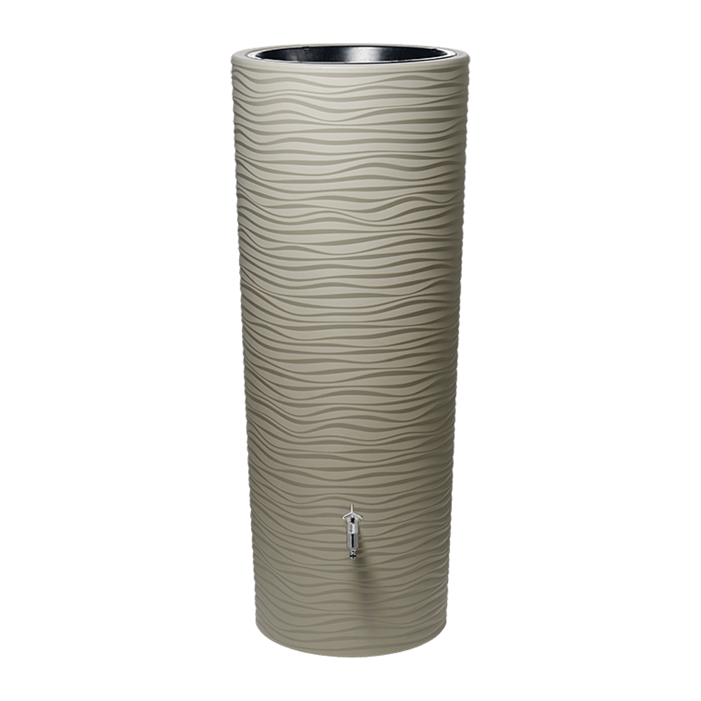 Soluvert Regenton design bloembak 2 in 1 350L grijs/blauw