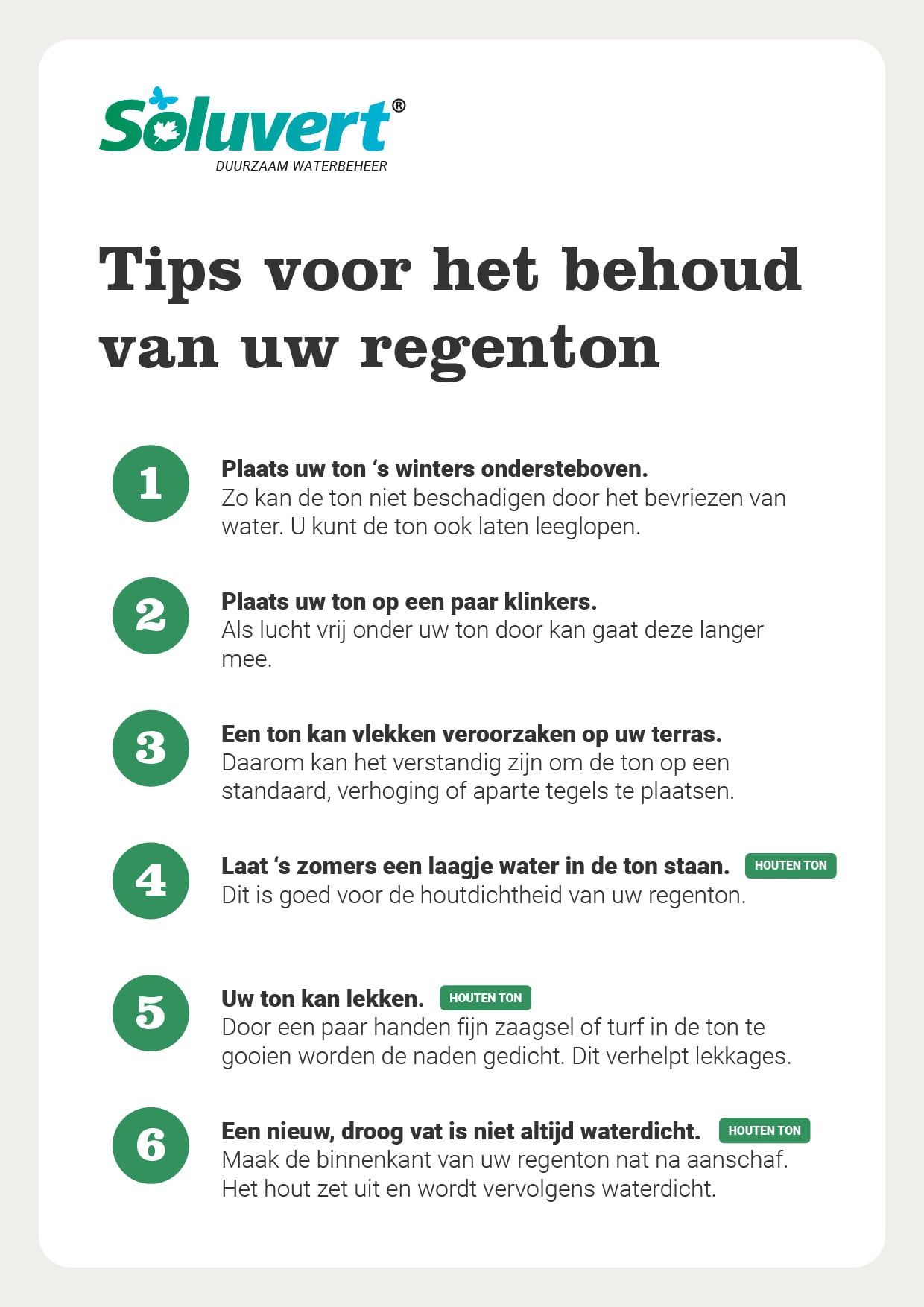 Soluvert Regenton design bloembak 2 in 1 Linus - grijs - 220L
