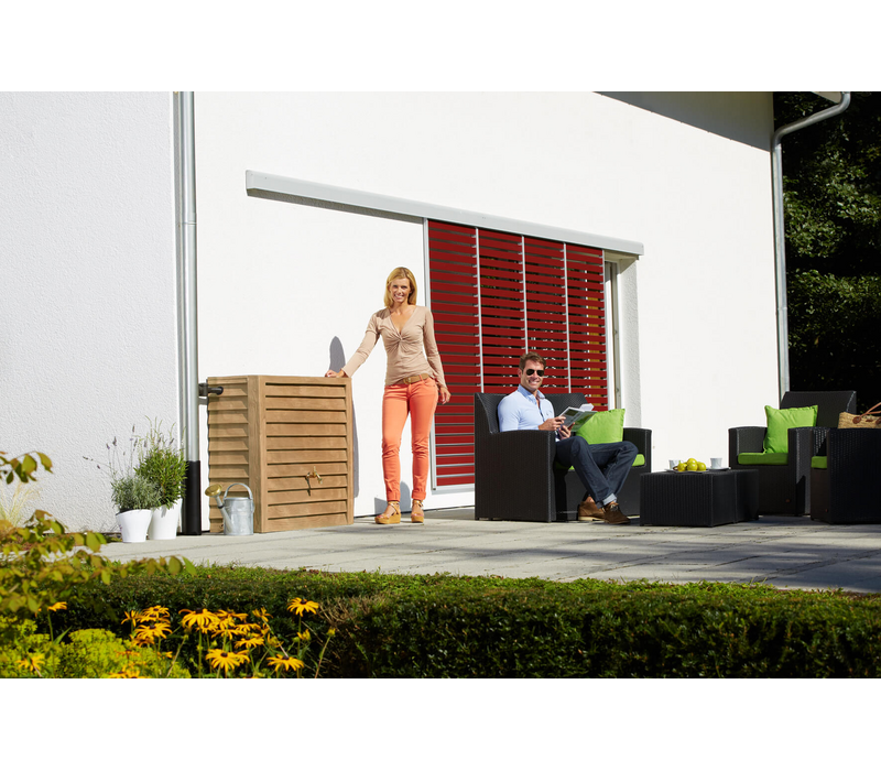 Regenton Houtlook lichtbruin 350L