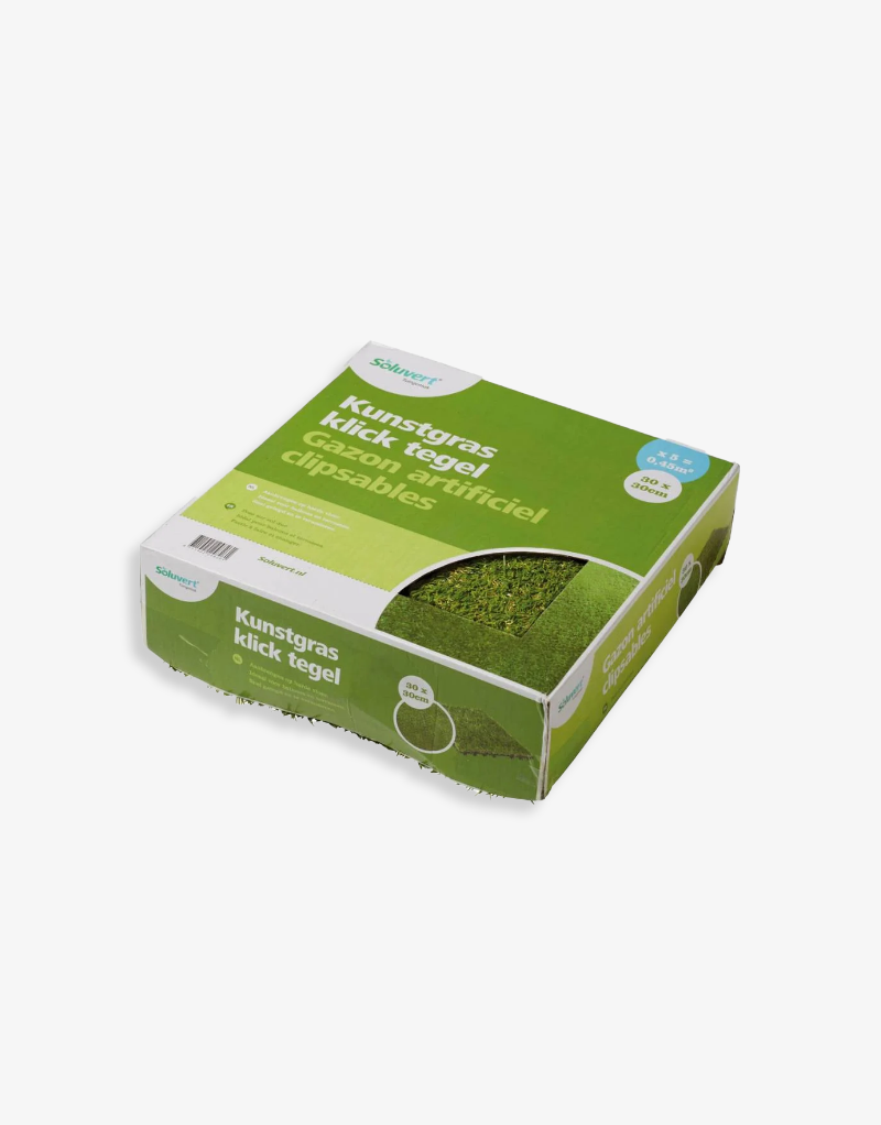 Soluvert Kunstgras klick tegel 30x30