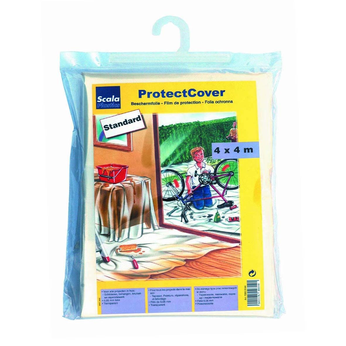 Martens Afdekfolie 4x4 meter transparant – Beschermfolie voor vloer en meubels