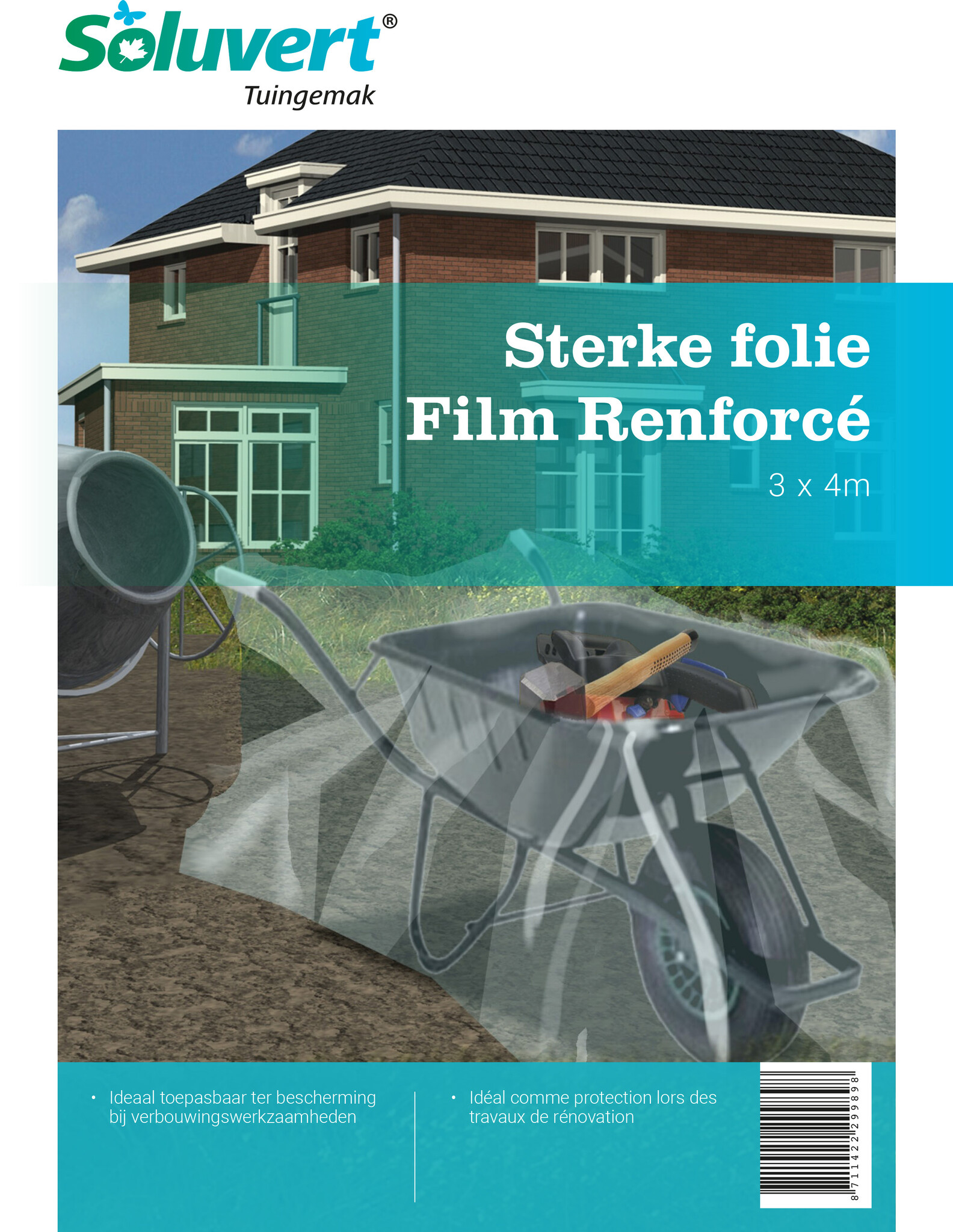 Martens Afdekfolie 4x4 meter transparant – Beschermfolie voor vloer en meubels