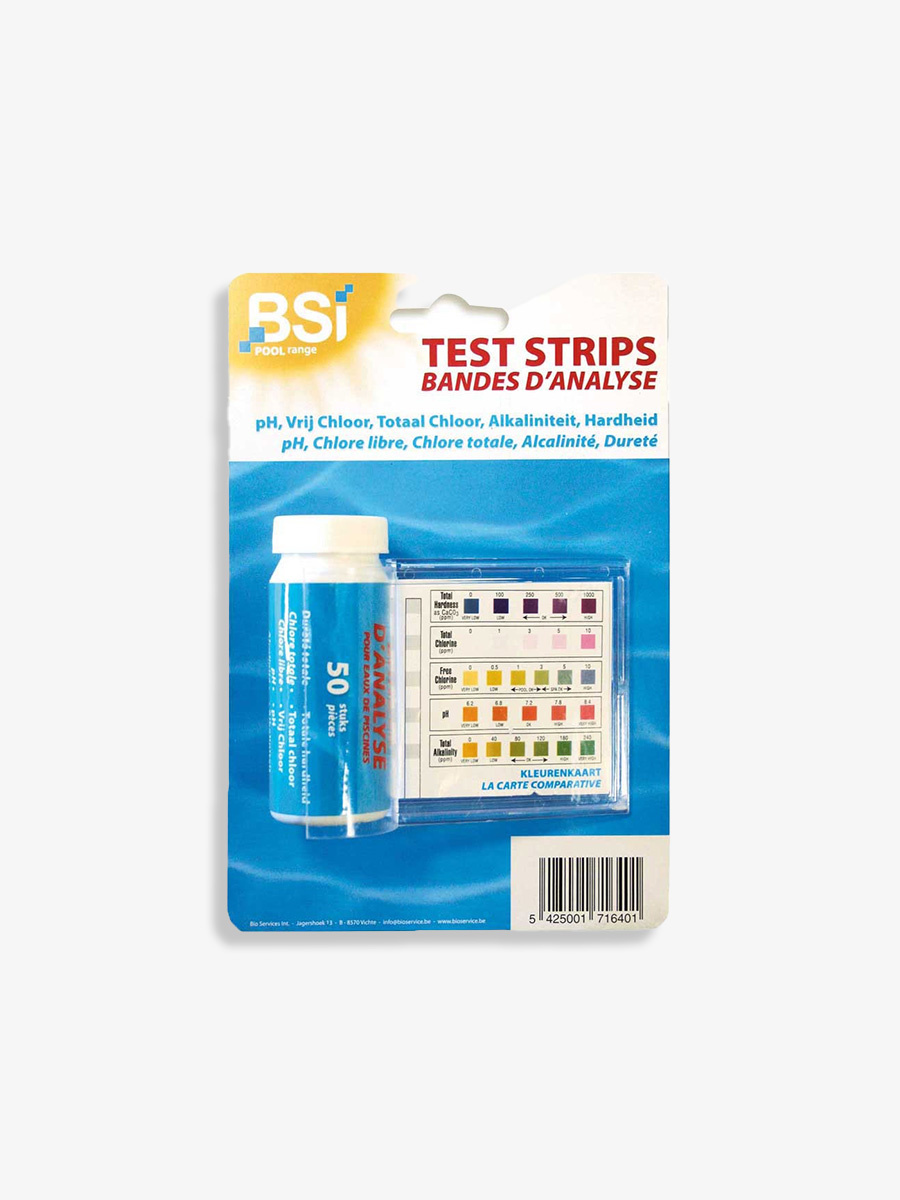 BSI Zwembadonderhoud  BSI test strips 50 stuks