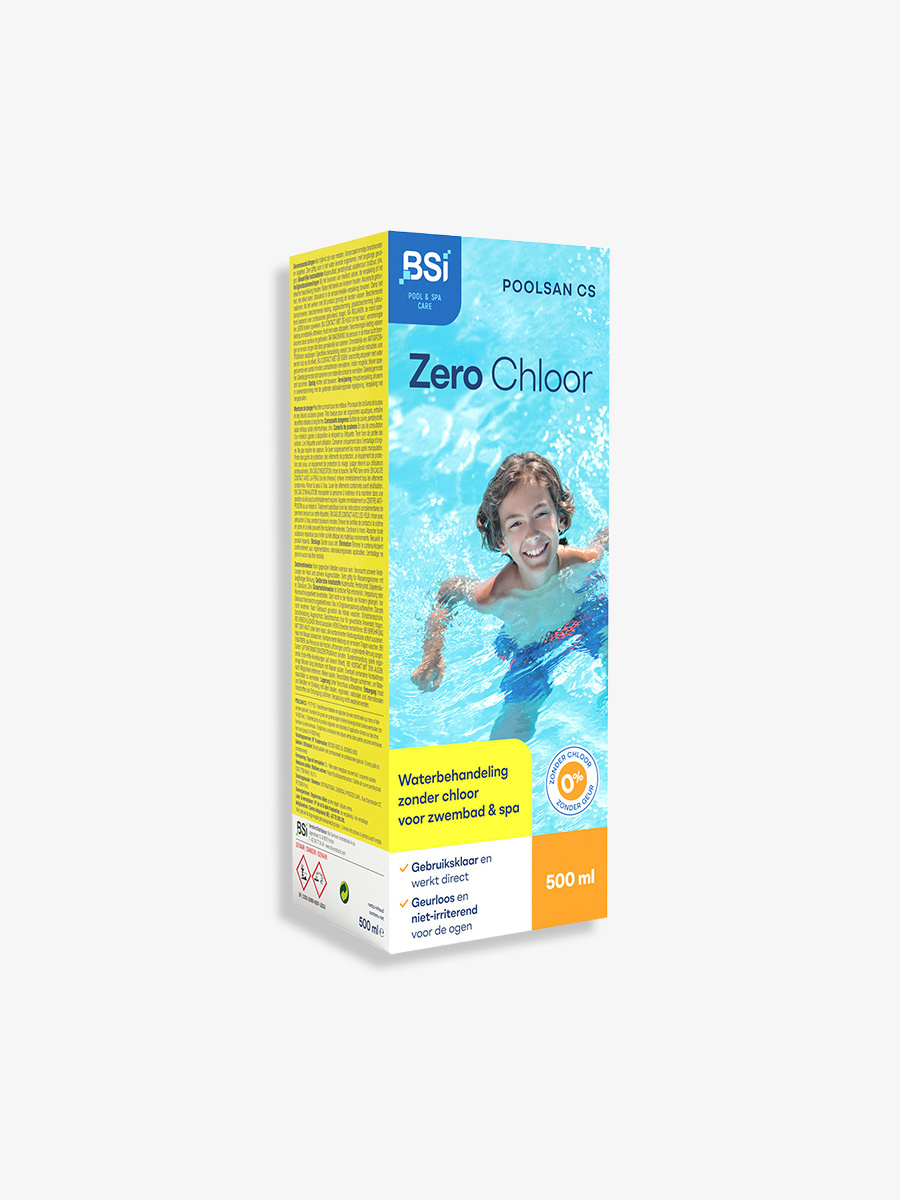 BSI Zwembadonderhoud  PoolSan CS 500ml Chloorvrije Waterdesinfectie