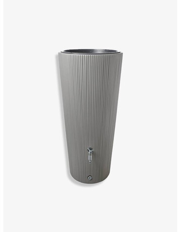 Soluvert Regenton design bloembak 2 in 1 Linus - grijs - 220L
