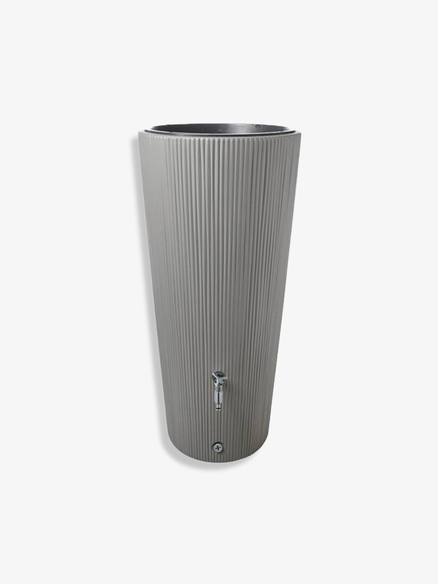 Soluvert Regenton design bloembak 2 in 1 Linus - grijs - 220L