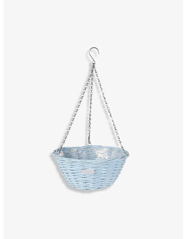 Laura Ashley Rieten plantenbak blauw