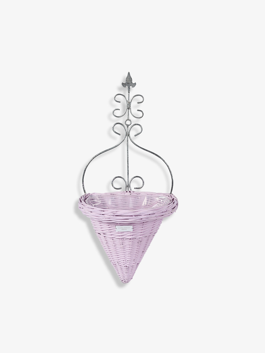 Laura Ashley Polaris rieten muur bloembak roze