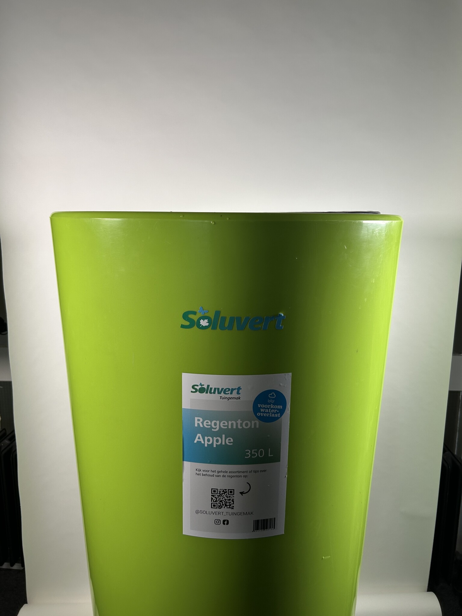 Soluvert Regenton groen met bloembak 350L - tweede kansje