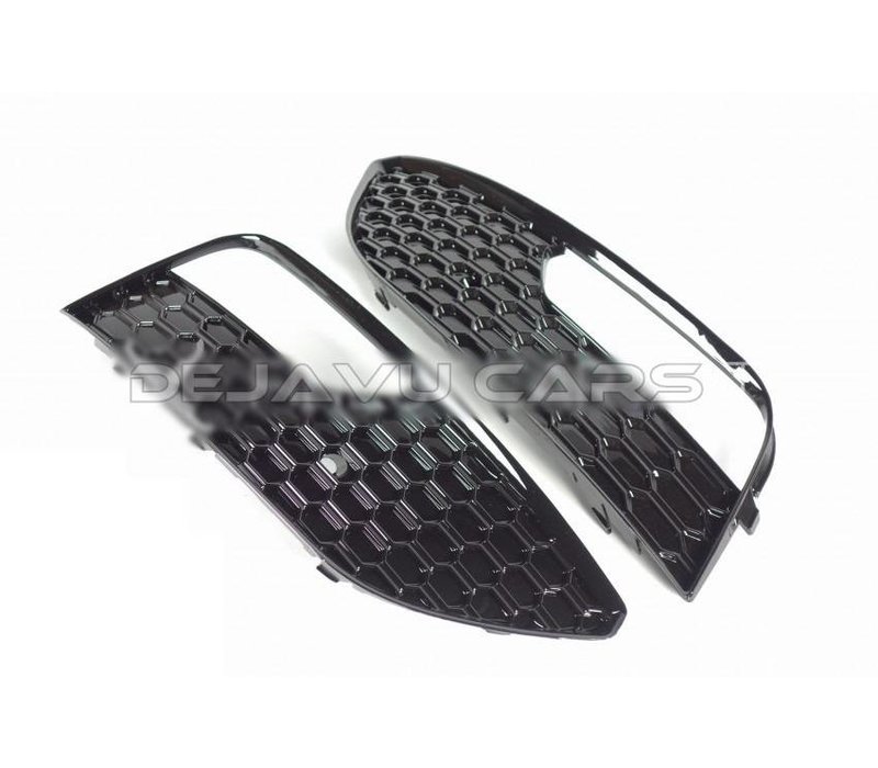 RS3 Look Fog light grille Piano Black Edition for Audi A3 8V