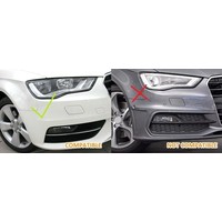 RS3 Look Fog light grille Piano Black Edition for Audi A3 8V