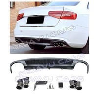 S line Look Diffuser + Exhaust tail pipes for Audi A4 B8