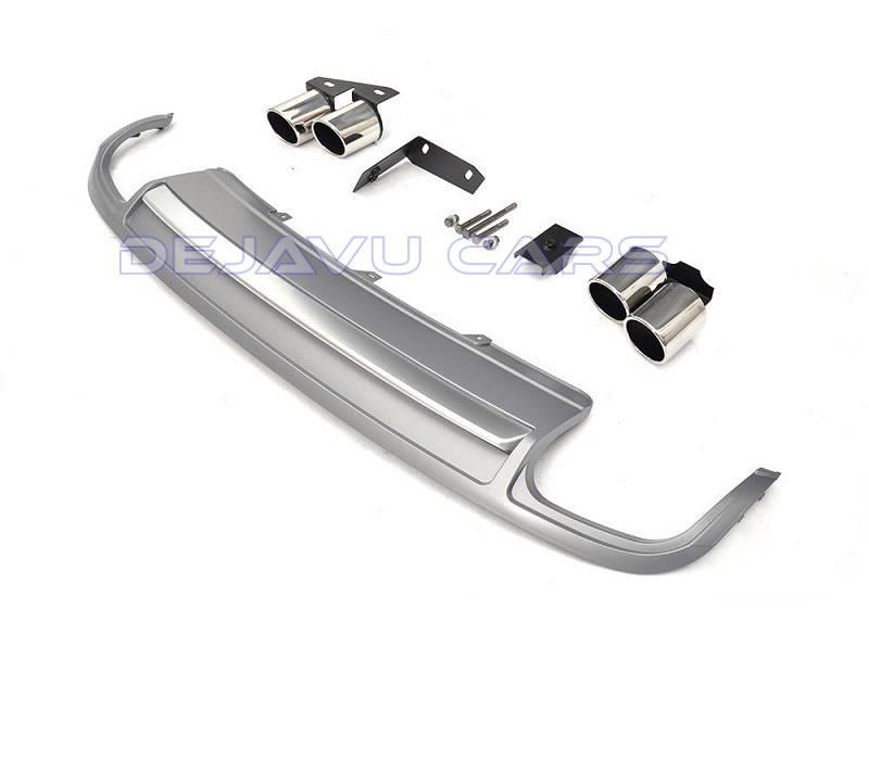 S4 Look Diffuser + Exhaust tail pipes for Audi A4 B8