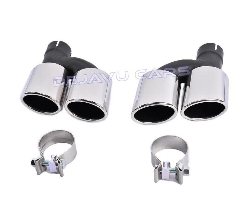 S Look Exhaust Tail pipes set for Audi S3 S4 S5 S6 S7 S8 SQ3 SQ5 SQ7