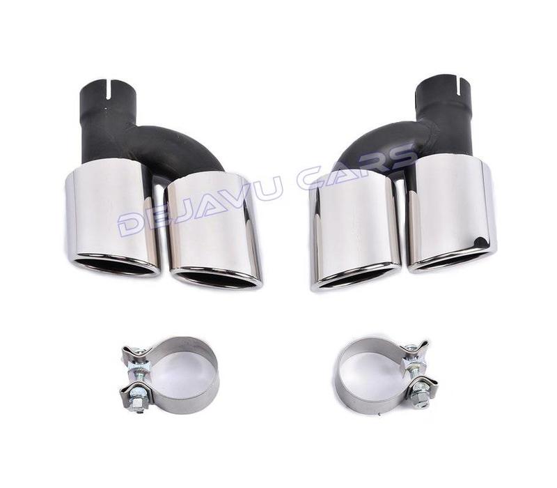 S Look Exhaust Tail pipes set for Audi S3 S4 S5 S6 S7 S8 SQ3 SQ5 SQ7