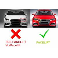 RS3 Look Front Grill Black Edition voor Audi A3 8V