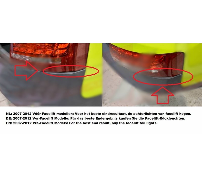 RS5 Look Achterbumper voor Audi A5 8T Coupe & Cabrio