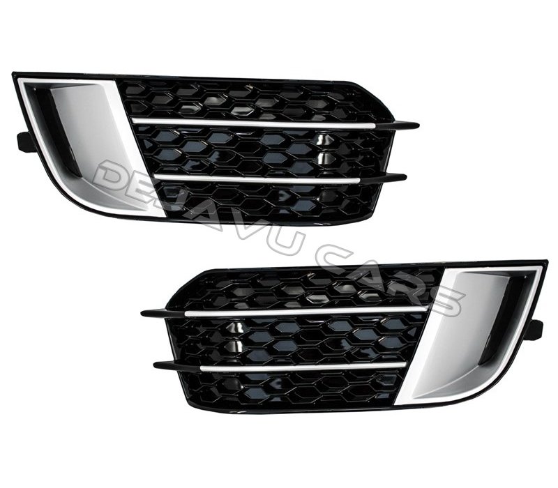 RS1 Look Nebelscheinwerfergitter Silver/Black Edition für Audi A1 8X