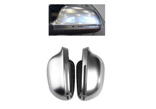 OEM Line ® Matt Chrome Mirror Caps for Audi A3 S3 A4 S4 A5 S5 A6 S6 A8 S8 Q3 RS Q3