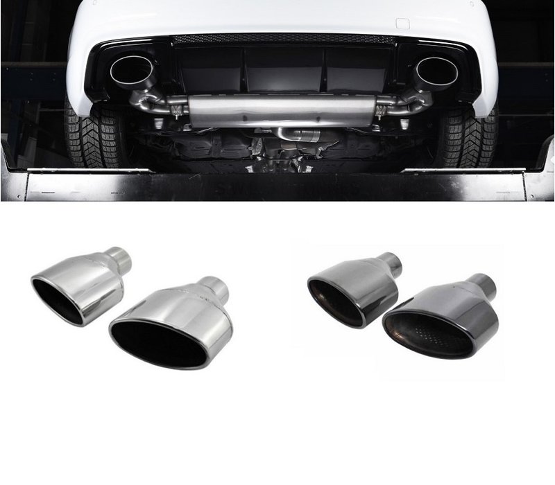 RS Look Exhaust Tips 152mm x 95mm for Audi