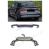 OEM Line ® S3 Look Diffuser Platinum gray + Exhaust system for Audi A3 8V (S line rear bumper)