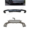 OEM Line ® S3 Look Diffuser Black Edition + Exhaust system for Audi A3 8V (S line rear bumper)