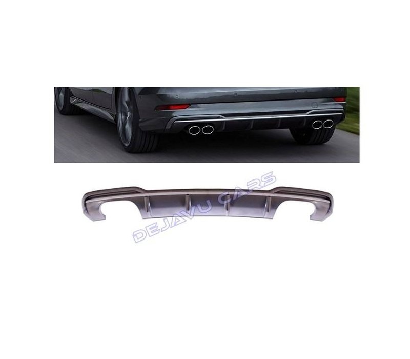 S3 Look Diffusor Platingrau für Audi A3 8V (S line hintere Stoßstange)