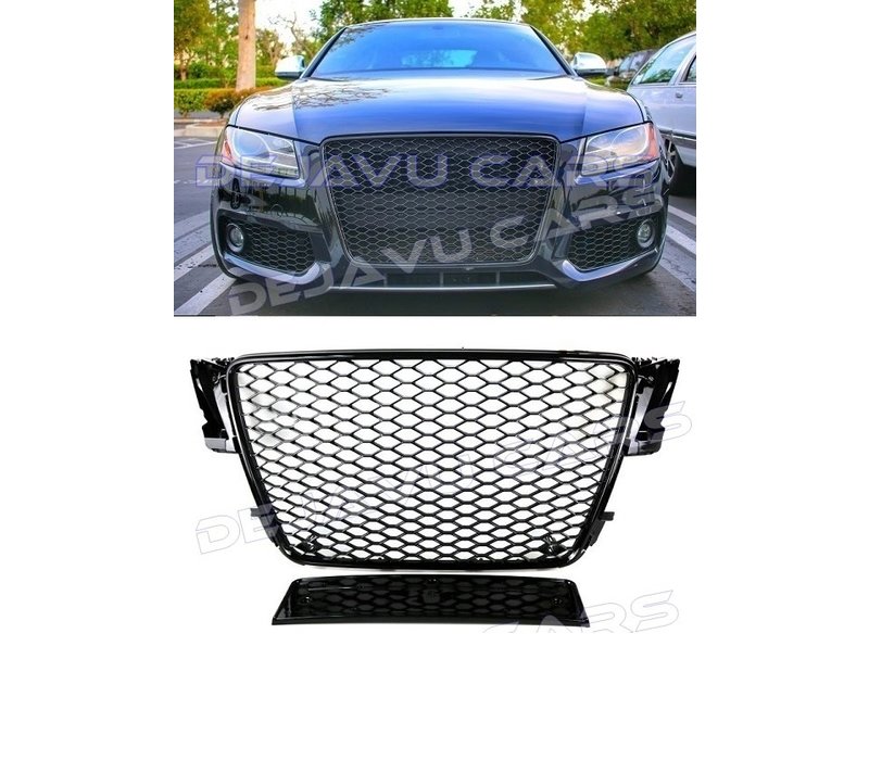 RS5 Look Front Grill Black Edition for Audi A5 B8