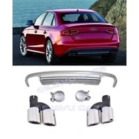 S4 Look Diffuser + Exhaust tail pipes for Audi A4 B8