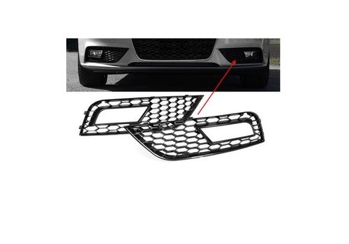 OEM Line ® RS4 Look Fog Light Grilles Black Edition for Audi A4 B8.5