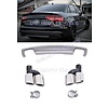 OEM Line ® S4 Look Diffuser + Exhaust tail pipes for Audi A4 B8.5 (S line)