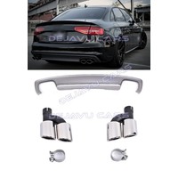 S4 Look Diffusor + Auspuffblenden für Audi A4 B8.5