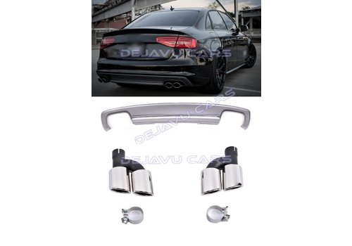 OEM Line ® S4 Look Diffuser + Uitlaat sierstukken voor Audi A4 B8.5